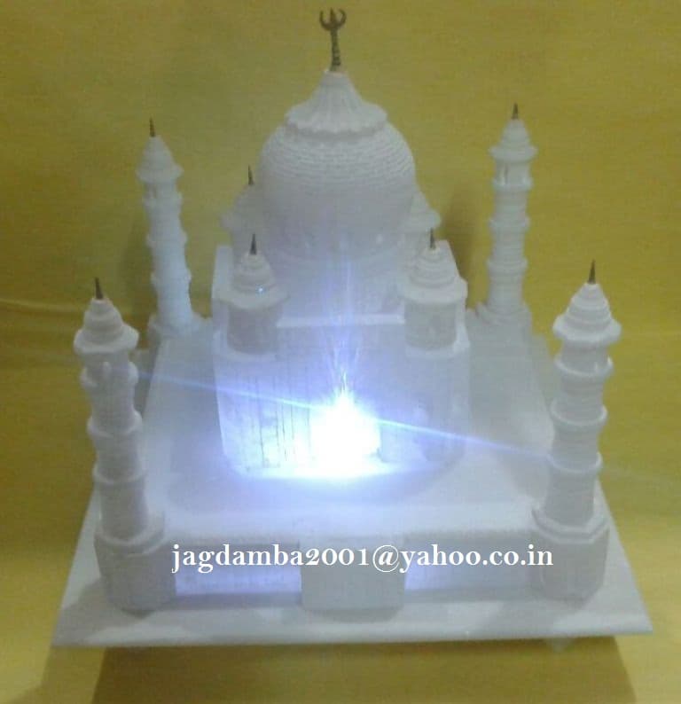 Collectible Marble Taj Mahal Handmade Inlaid Home Decorative